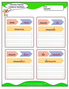 m sesi Grubu Çalışma Sayfaları